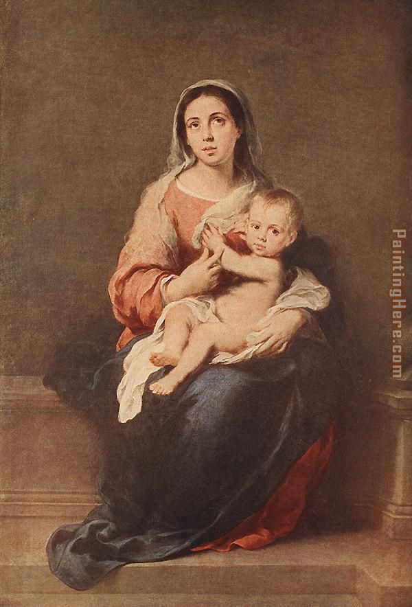 Madonna and Child painting - Bartolome Esteban Murillo Madonna and Child art painting
